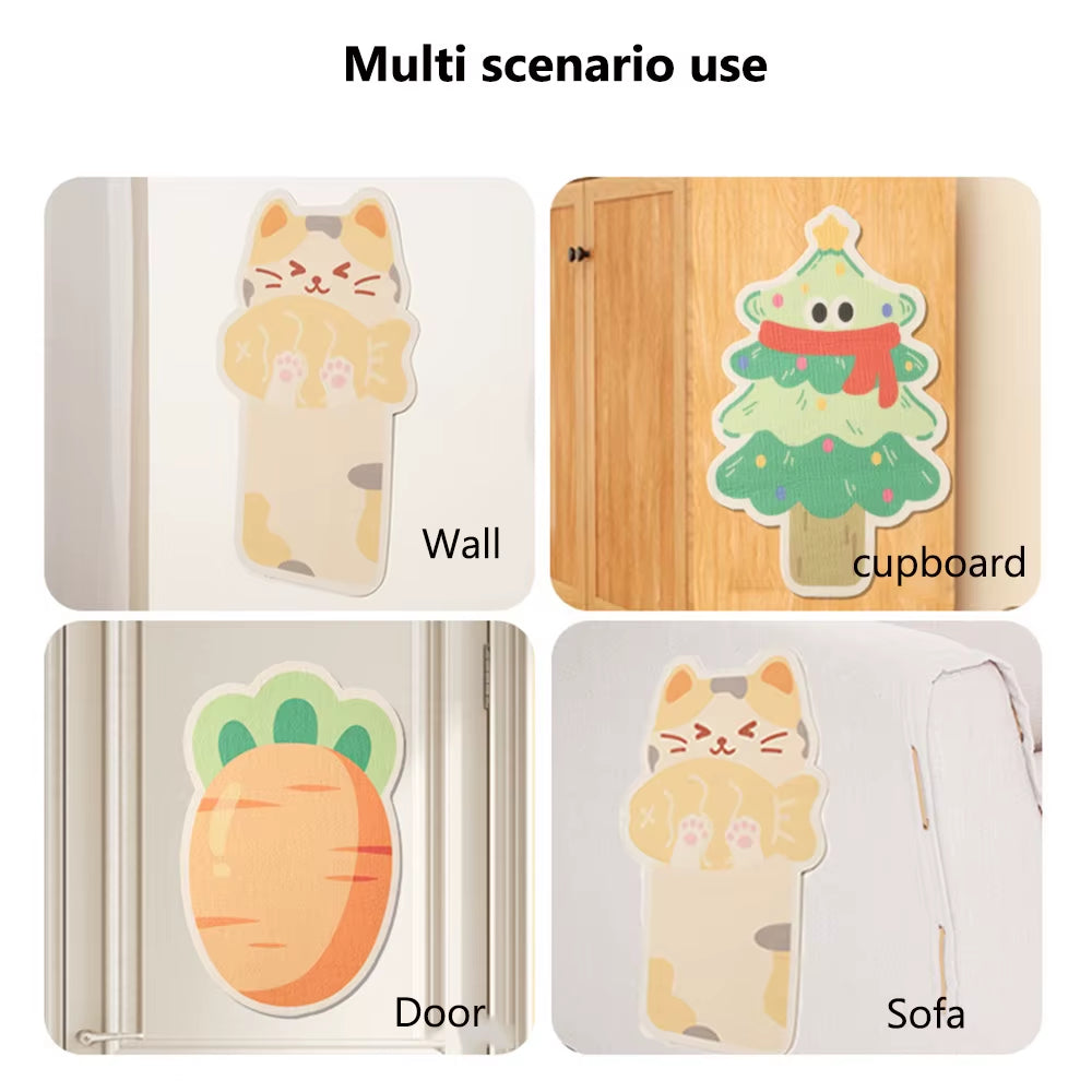 Vertical Wall Sticker Cat Scratch Board Cartoon Christmas Tree Carrot Polyester anti Cat Scratch Sofa Protection Pet Supplier