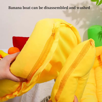 Dogs Bed Cozy Banana Shaped Nest Pets Bed Durable Detachable & Washable Plush Warm Sanctuary for Small/Medium/Large Dogs & Cats