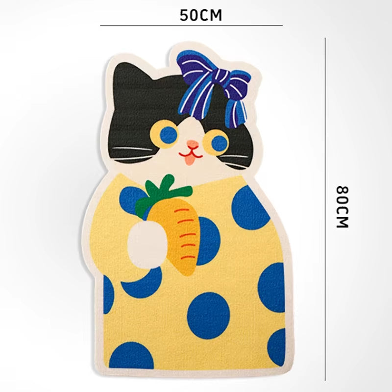 Vertical Wall Sticker Cat Scratch Board Cartoon Christmas Tree Carrot Polyester anti Cat Scratch Sofa Protection Pet Supplier