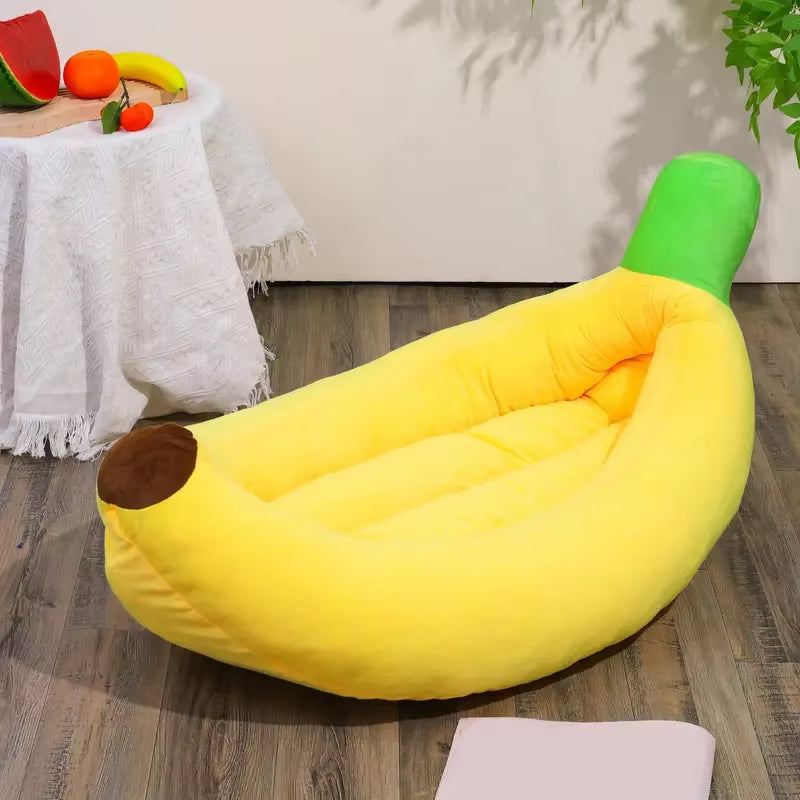 Dogs Bed Cozy Banana Shaped Nest Pets Bed Durable Detachable & Washable Plush Warm Sanctuary for Small/Medium/Large Dogs & Cats