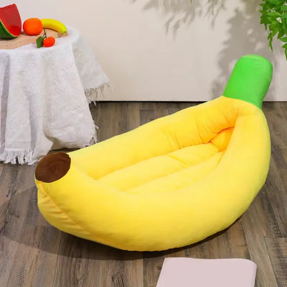 Dogs Bed Cozy Banana Shaped Nest Pets Bed Durable Detachable & Washable Plush Warm Sanctuary for Small/Medium/Large Dogs & Cats